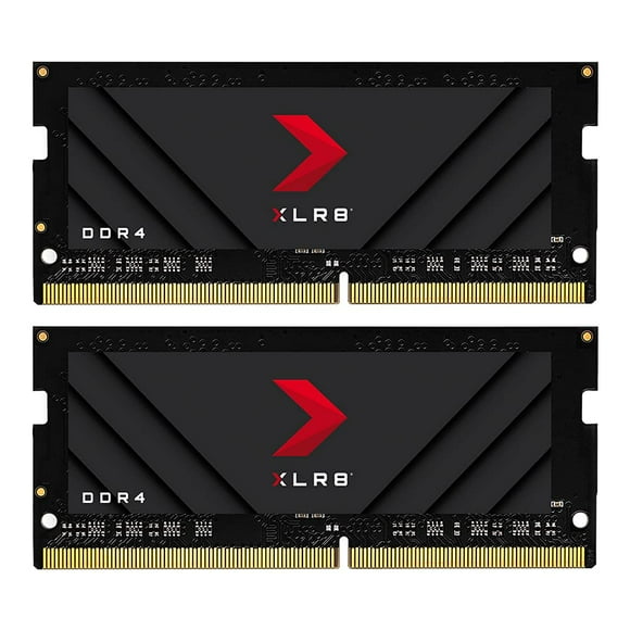 PNY XLR8 Gaming 32GB (2x16GB) DDR4 DRAM 3200MHz (PC4-25600) CL20 1.2V Dual Channel Overclocked Notebook/Laptop (SODIMM) Computer Memory Kit â MN32GK2D43200X