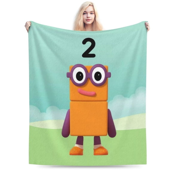 Numberblocks Throw Blanket Soft Lightweight Cozy Plush Flannel Bed Blanket Fuzzy Fluffy Fleece Blankets for Bedroom Living Room Couch Office 40"X30"