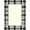 Black And Ivory, Pattern 1, variant on ODIKA 8'x10' Washable Area Rug Striped Border Farmhouse Bold Banded Frame Ticking Ivory Tan Refined Structured for King Size Bedroom Under Bed, Master Suite, Non-Shedding, Easy Care