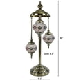 thumbnail image 3 of SILVERFEVER Moroccan Lamps Mosaic Turkish Lamp Colorful Handmade Glass Lanterns 30" Tall- E 12 Light Bulbs Enclosed Blue Star of David, 3 of 7