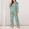 2 Piece Womens Pajama Sets lemon ice cream Soft Sleepwear Comfy