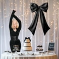 thumbnail image 5 of AUR Black Bow Decor 2 Pack,Large & Small Black Coquette Room Backdrop Wall Decor for Bachelorette Baby Shower Bridal Shower Bow Birthday Decorations, 5 of 15