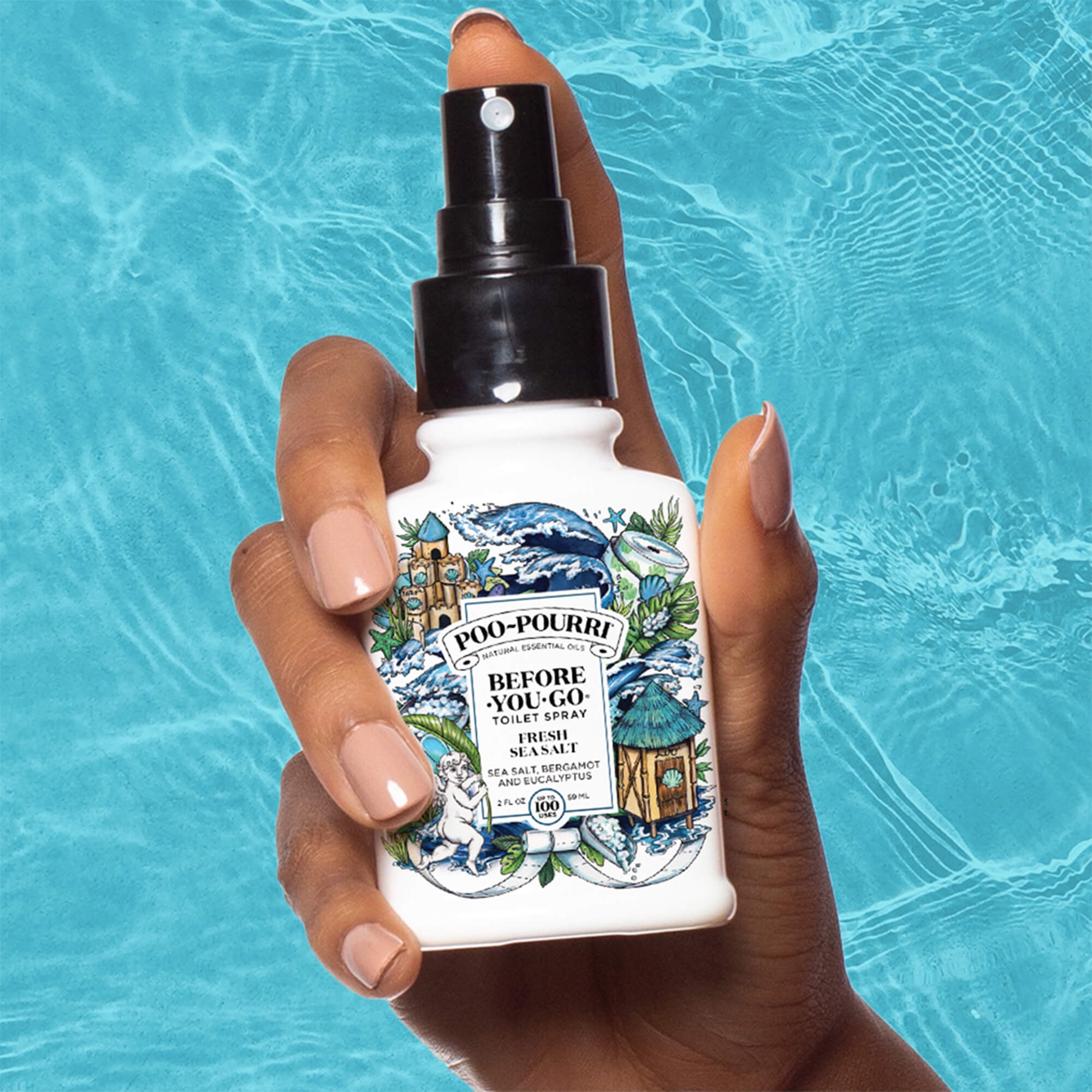 Poo-Pourri Fresh Sea Salt 2 Fl Oz Toilet Spray with Essential Oils  display picture 1