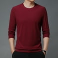 thumbnail image 4 of Men's Crew Neck Casual Cotton Long Sleeve T-Shirt 8 colors, 4 of 8