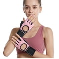 thumbnail image 4 of De Guantes Profesionales Para Gimnasio, Fitness, Levantamiento De Pesas, Mujeres, Hombres, Crossfit, Entrenamiento, Culturismo, Medio Dedo, Protector De Mano 2 Piezas Vogacara OD005727-00, 4 of 7