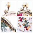 thumbnail image 3 of Coin Pouch Canvas Card Purse Clasp Closure Classic Rose Pattern Keys Wallet Gift Round, 3 of 7