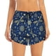 thumbnail image 2 of Balery Dark Blue Christmas Pantalones cortos deportivos para mujer con forro y dos bolsillos, elásticos, para entrenamiento, gimnasio, yoga-X-Large, 2 of 7