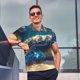 thumbnail image 4 of Balery Sunshine Underwater Sand Turtle Camisa Polo de Hombre con Estampado, de Manga Corta y Tejido Medio, Camisa Tipo Golf Polo-Small, 4 of 6