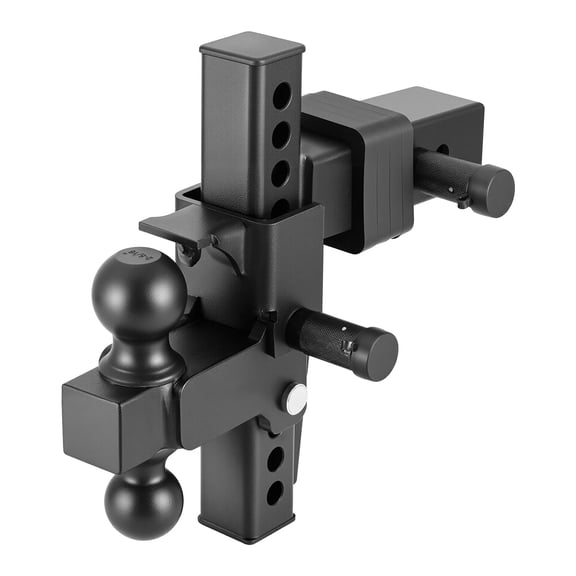 KFFKFF Adjustable Trailer Hitch for 2.5 Inch Receiver, Includes 2 Inch & 2-5/16 Inch Balls, 21000 lbs Capacity, 9 Inch Drop, Suitable for RVs, Trucks, and Off-Road Vehicles, Black