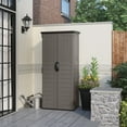 thumbnail image 2 of Suncast Outdoor Resin Storage Shed with Customizable Shelves, 5' 9" x 2' 3" x 1' 8.25", Stoney Gray, 2 of 3