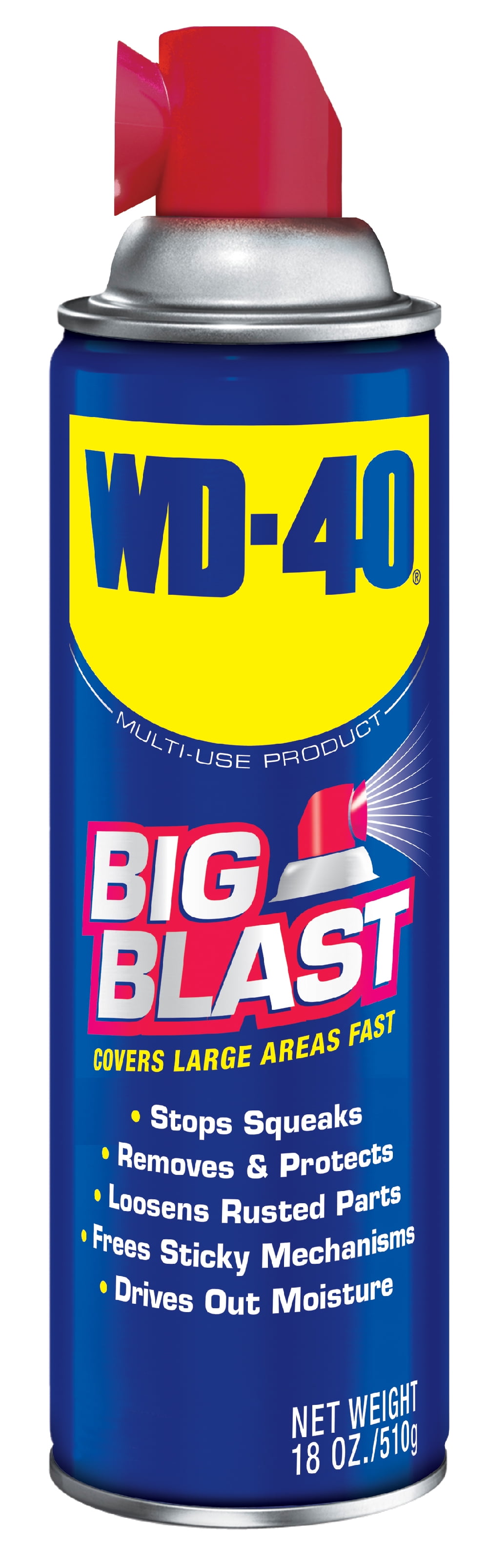 Original WD-40 Formula, Multi-Use Product Big-Blast, Multi-Purpose Lubricant with Wide Nozzle Spray, 18oz