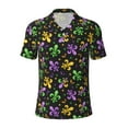 thumbnail image 2 of Daiia Mardi Gras Carnival4 Pattern Men’s Polo Shirts,Solid Deck Shirt,Classic Fit, Breathable Cotton Polo for Casual and Sport Wear-Small, 2 of 7