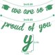 thumbnail image 2 of We are So Proud of You Banner Green Glitter - No DIY - Class of 2022 Graduation Banner for High School College - Congrats Grad 2022 Graduation Party D, 2 of 4