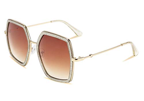 FEISEDY Women Large Hexagon Inspired Sunglasses Togo | Ubuy display picture 1