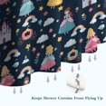 thumbnail image 6 of Dark Blue Princess Castle Pattern Shower Curtain 72"x72" ,Bathroom Decorative Shower Curtains Set with 12 Hooks,Modern Waterproof Washable Shower Curtain, 6 of 6
