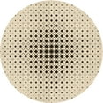 thumbnail image 1 of Ahgly Company Indoor Round Patterned Moccasin Beige Area Rugs, 4' Round, 1 of 6