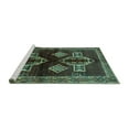 thumbnail image 2 of Ahgly Company Machine Washable Indoor Rectangle Persian Turquoise Blue Traditional Area Rugs, 6' x 9', 2 of 4