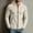 Khaki, variant on LYSMORA Men's Waffle Knit Full Zip Hooded Jacket Long Sleeve Drawstring Sweatshirt with Zipper Side Pockets