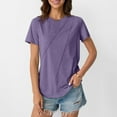 thumbnail image 2 of SUNBS Womens Tops Short Sleeve Shirts Crewneck Plain Tee Casual Summer Clothes, Sizes S-2XL, 2 of 7