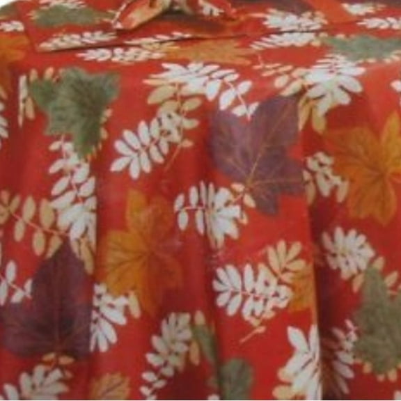 Heyward Rust Leaf Harvest Tablecloth Fabric Table Cloth 60x84 Oblong