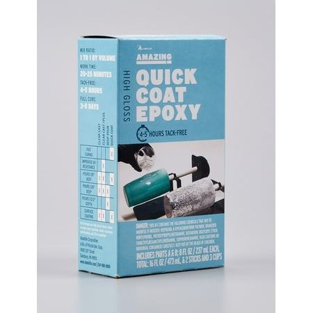 UPC: 0810026273643 | Alumilite Amazing Quick Coat Epoxy Kit – 16 oz Art Epoxy  High Gloss Finish