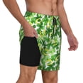 thumbnail image 2 of Balery Happy St. Patrick's Day Bañador para hombre, shorts de playa de secado rápido con entrepierna y forro de compresión-3X-Large, 2 of 6