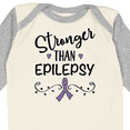 thumbnail image 4 of Inktastic Epilepsy Awareness Ribbon Support Walk Girls Long Sleeve Baby Bodysuit, 4 of 5