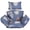 Dark Blue with Beige Leaf, variant on Moclever Hanging Egg Chair Cushion Thicken Soft Basket Seat Cushion with Headrest for Backyard Patio Deck, Beige with Blue Leaf