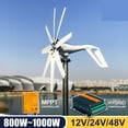 thumbnail image 2 of 1000W 12V 24V Wind Turbine Generator Complete Set Windmill MPPT/Charge Controller Small Wind Generator Home Use Low Noise ,Easy Installation, 2 of 4