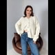 thumbnail image 5 of Suéteres de Larga con Cuello Redondo y Botones para Mujer, Cárdigan Grueso con Abertura Frontal, Otoño 2025 M, 5 of 7