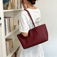 thumbnail image 7 of WeaveCC Handwoven PU Y2K Tote Bag Set Halloween Shoulder Purse Fall Gift for Women, 7 of 7