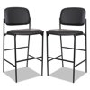 Alera Sorrento Series Stool, Black, Faux Leather, w/o Arms, 2/CT