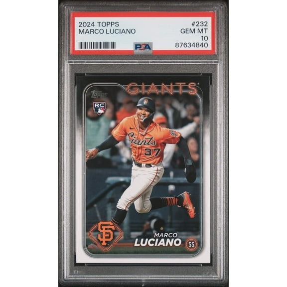 Graded 2024 Topps Marco Luciano #232 Rookie RC Baseball Card PSA 10 Gem Mint