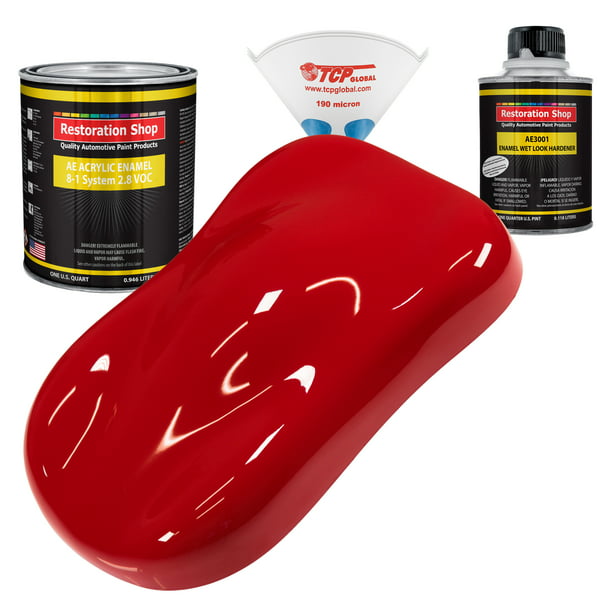 Restoration Shop - Torch Red Acrylic Enamel Auto Paint - Complete Quart ...