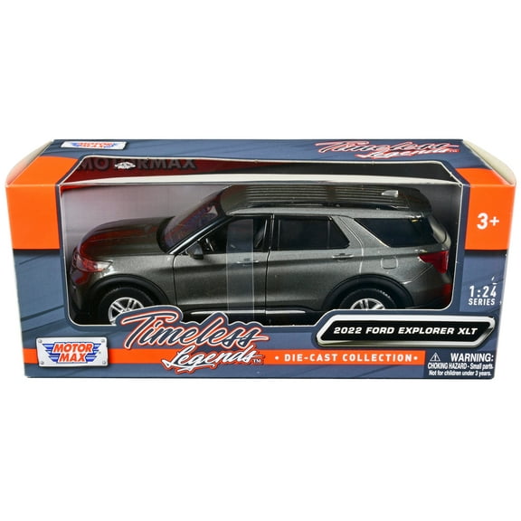 2022 Ford Explorer XLT Gray Metallic "Timeless Legends" Series 1/24 Diecast Model Car by Motormax