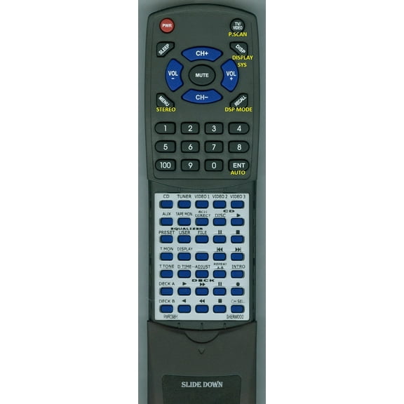 Replacement Remote for SHERWOOD RMRD98H, RTRMRD98H, RMRD61, RD7100, RD6106, RD7103, RV7100