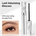 thumbnail image 3 of Wavy Silver Tube Mascara Volumizing Waterproof Curling Lash Mascara With Fine Brush Suitable For Everyday Use And Night Out Events, 3 of 8