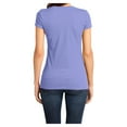thumbnail image 2 of Yellow Rooster Women's Juniors Very Important V-Neck Cotton Tee True Violet 4XL, 2 of 6