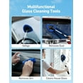 thumbnail image 6 of Car Windshield Cleaner Tool, Window Cleaning Kit with 39in Car Mirror Squeegee, 4 Reusable Microfiber Pads and Extendable Handle, Blue, 6 of 9