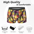 thumbnail image 2 of Men's Boxer Briefs, Cute Parrot Pitaya Flower Butterfly Soft Comfy Mens Underwear Boxer Briefs Breathable With Widen Waist, 2 of 7