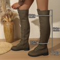 thumbnail image 5 of SACFOF Women's Knee High Combat Boots Lace Up Riding Boot Side Zip Closure, Chunky Low Heel, Fashion Boots, Women's Footwear, 5 of 6