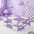 thumbnail image 5 of meiyoeat Green Plaid Print Zipper Twin Comforter Sets with Fitted Sheet and 2 Pillowcases,Modern Geometric Checkered Zipper Bedding Set,Reversible,4 Pieces, 5 of 7