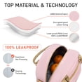 thumbnail image 3 of TOURIT Insulated Lunch Box Reusable Lunch Tote Bag, Soft Thermal Cooler Bag Food Container with Adjustable Shoulder Strap for Women Men, Work School Picnic Beach, Hot Pink, 3 of 8