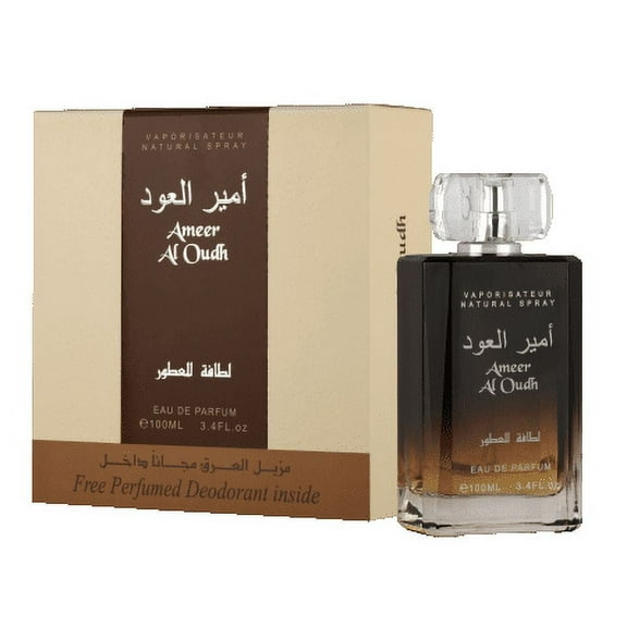Lattafa Perfumes Ameer Al Oudh Eau De Parfum, Free Deodorant Inside - 100ml (3.4 oz)
