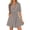 Brown, variant on Womens Puff Short Sleeve Striped Mini Summer Dress Spring Casual V Neck Button Down A Line Short Work Shirt Dresses, L