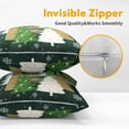 thumbnail image 4 of Christmas Tree Throw Pillow Covers 16x16 Inches Pack of 2 Gold Green Xmas TreesCotton Linen Square Pillow Couch Sofa Cushion Case with Hidden Zipper for Winter Holiday Home Decor, 4 of 6