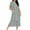 Gray, variant on Classic Plaid Sleep Robe with Full Front Zipper, Long Length Nightgown with Side Slits and Convenient Pockets