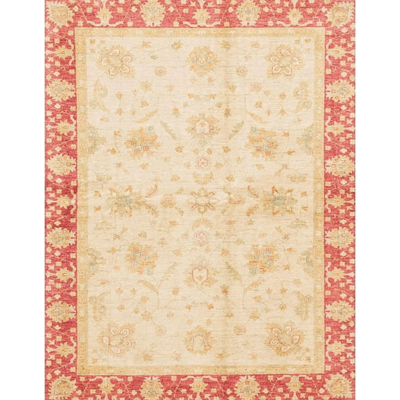 Ahgly Company Indoor Rectangle Abstract Khaki Gold Abstract Area Rugs, 8' x 12'