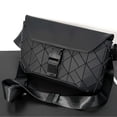thumbnail image 3 of CHAO Bolso bandolera con diseño de rombos negros para hombre, ligero, para senderismo, ciclismo, para trabajar o para la oficina, color negro, 3 of 5