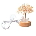 thumbnail image 1 of Natural White Quartz Tree Lamp LED Base Feng Shui Decoration for Home Decorative Night Light Unique Desktop Ornament, 1 of 5